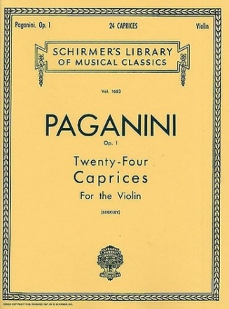 24 caprices op.1 for violin