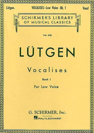 Vocalises vol.1 for low voice and piano