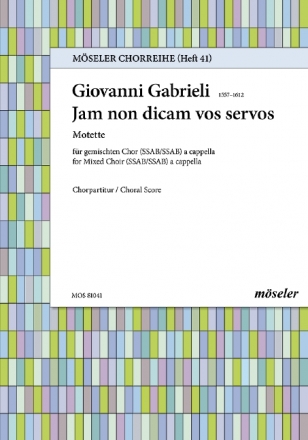 Jam non dicam vos servos fr Doppelchor Chorpartitur