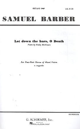 Let down the Bars o Death for mixed chorus a cappella score