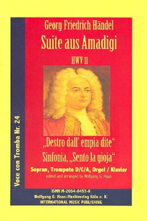 Suite aus Amadigi HWV11 fr Sopran, Trompete und Orgel Partitur und Stimmen