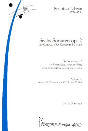 6 Sonaten op.6 Band 2 fr Violine und Klavier (Cembalo)