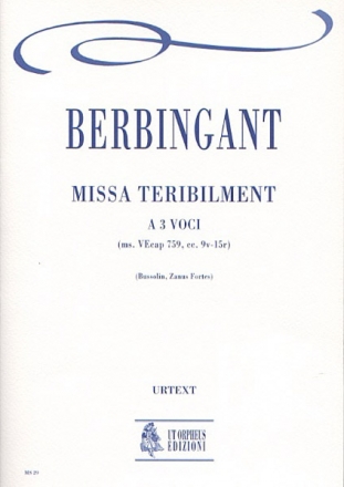 Missa teribilment a 3 voci partitura