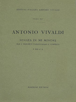 SONATA MI MINORE F.XIII:18 PER 2 VIOLINI E VIOLONCELLO O CEMBALO,  PARTITUR