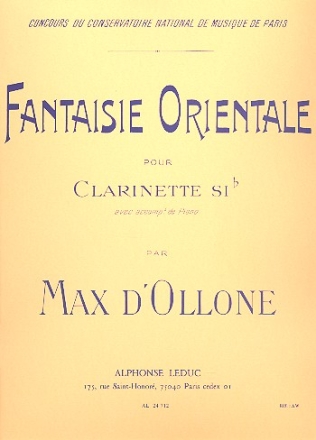 Fantaisie orientale pour clarinette et piano