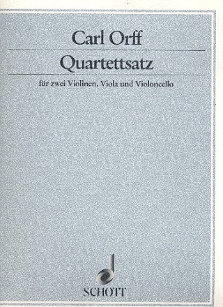 Quartettsatz fr Streichquartett Partitur und Stimmen