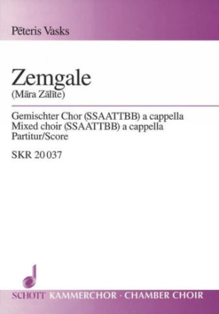 Zemgale fr gemischten Chor (SSSAAATTBB) Chorpartitur