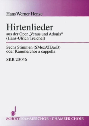 Hirtenlieder fr 6 Stimmen (SMezATBarB) solistisch oder chorisch Chorpartitur