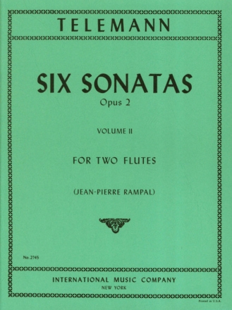 6 Sonatas op.2 vol.2 (nos.4-6) for 2 flutes RAMPAL, JEAN-PIERRE, ED