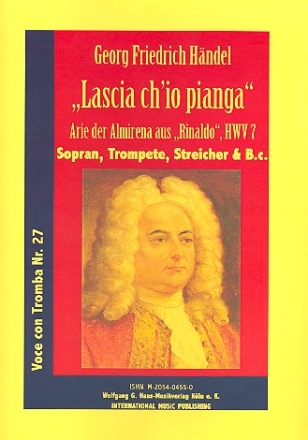 Lascia ch'io pianga hwv7a(b) fr Sopran, Trompete, Streichorchester und Bc Partitur und Stimmen