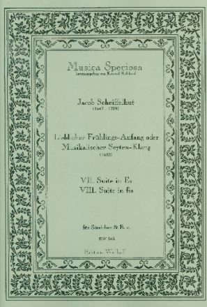 Lieblicher Frhlingsanfang oder musikalischer Seyten-Klang fr Streicher und Bc Partitur und Stimmen