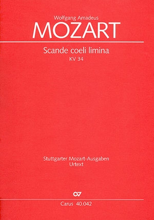 Scande coeli limina KV34 Offertorium fr Solo, gem Chor und Orchester Partitur