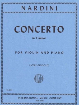 Concert in e minor for violin and piano GINGOLD, JOSEF,  ED