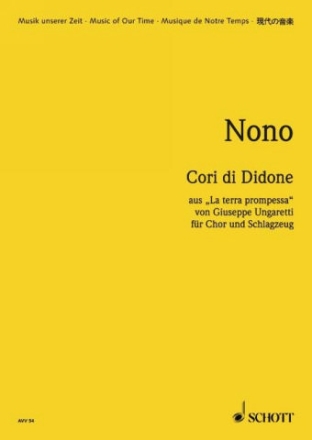 Cori di didone aus 'La terra promessa' von Ungaretti fr Chor und Schlagzeug Partitur