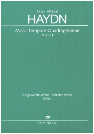 Missa Tempore Quadragesimae MH553 fr gem Chor, Orgel und Violone Partitur