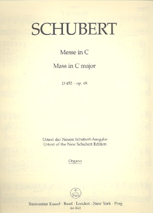 Messe C-Dur op.48 D452 fr Soli, Chor, Orchester und Orgel Orgel