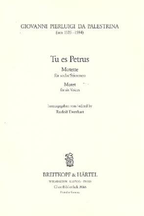 Tu es Petrus Motette fr gem Chor Chorpartitur