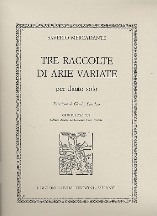 3 raccolte de arie variate per flauto solo