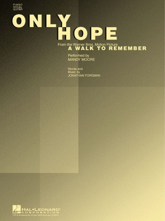 Only Hope: Einzelausgabe piano/vocal/guitar