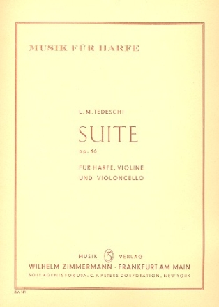 Suite op.46 fr Harfe, Violine und Violoncello Partitur und Stimmen