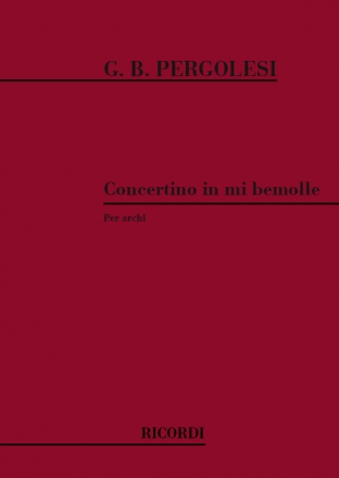 CONCERTINO IN MI BEMOLLE PER ARCHI,  PARTITURA BOOK ON DEMAND