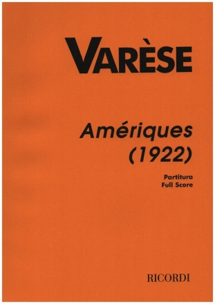 Ameriques for orchestra study score (Studienpartitur)