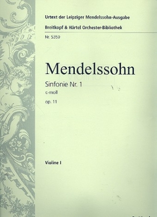 Sinfonie c-Moll Nr.1 op.11 fr Orchester Violine 1