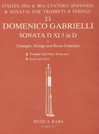 Sonata Nr. XI/5 fr Trompete, Streichorchester und Bc fr Trompete und Klavier