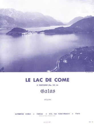 Le lac de Come op.24 Nocturne no.6 pour piano