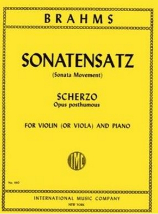 Sonatinensatz  and Scherzo op. post for violin (viola) and piano