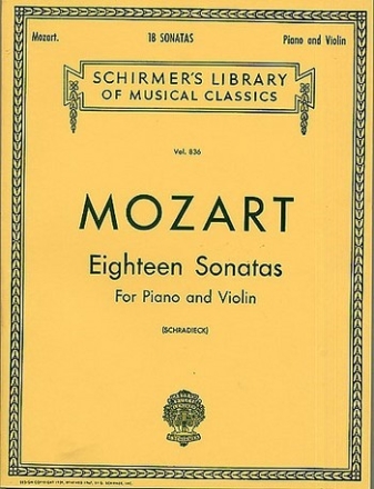 18 Sonatas for violin and piano