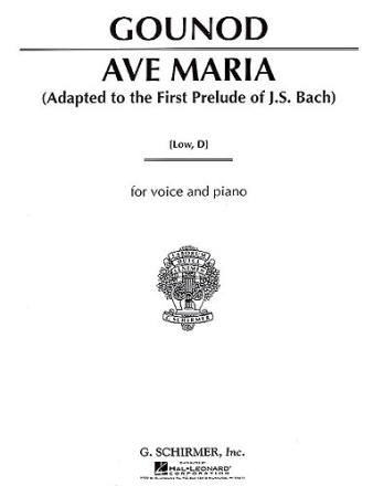 Ave Maria fr tiefe Stimme und Klavier (D-Dur, la/en)