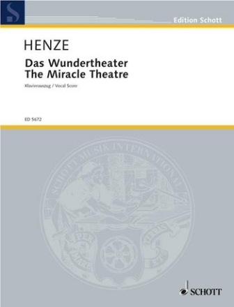 Das Wundertheater Oper auf ein Intermezzo von Miguel de Cervantes Klavierauszug