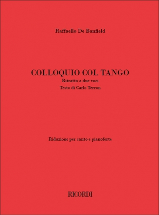 COLLOQUIO COL TANGO VOCAL SCORE (IT) TERRON, CARLO,  ED