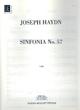 Sinfonie D-Dur Nr.57 Hob.I:57 fr Orchester Viola