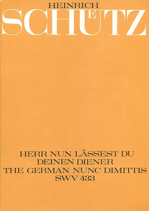 HERR NUN LAESST DU DEINEN DIENER IM FRIEDEN FAHREN FUER GEM CHOR UND BC AD LIB.,  PARTITUR