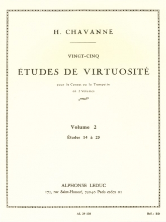 25 ETUDES DE VIRTUOSITE VOL.2 (NOS.14-25) POUR TROMPETTE