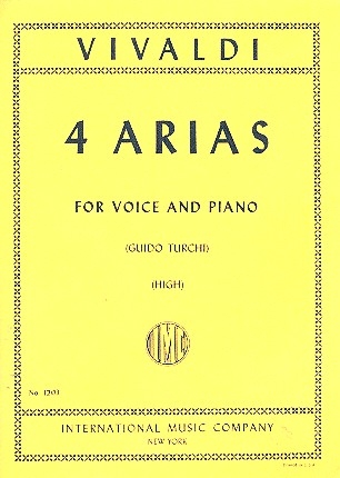 4 Arias for high voice and piano