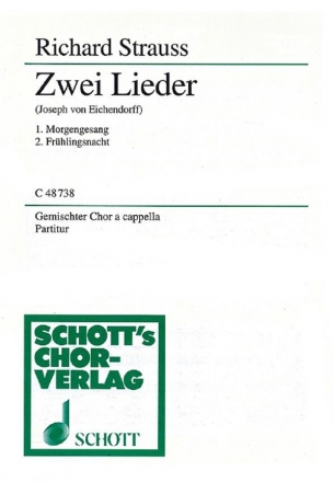 Zwei Lieder o. Op. AV. 25 fr gemischten Chor (SATB) Chorpartitur