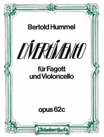 Divertimento op. 62c fr Fagott und Violoncello Spielpartitur - Eine Ausgabe beinhaltet 2 Spielpartituren