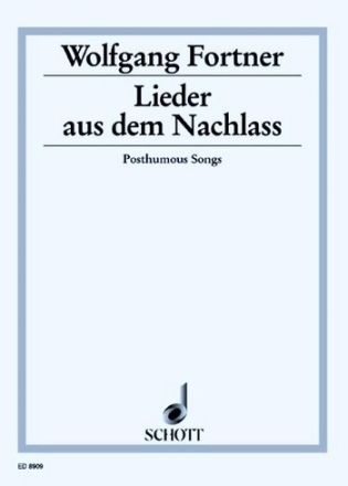 Lieder aus dem Nachlass fr Tenor und Klavier