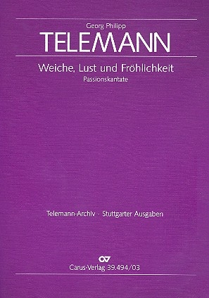 Weiche Lust und Frhlichkeit TVWV1:1536 fr hohe Singstimme, Viola, Oboe, 2 Violinen und Bc Klavierauszug