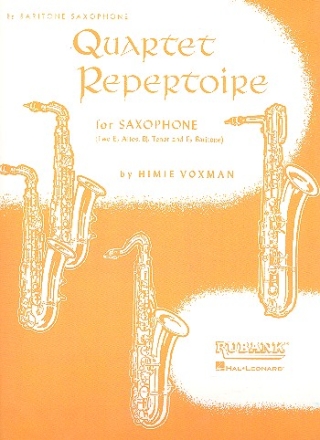 Quartet Repertoire for 4 saxophones (AATB) Baritone saxophone