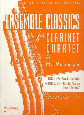 Ensemble Classics vol.2 for 4 clarinets (BBBB / BBA Bass) score