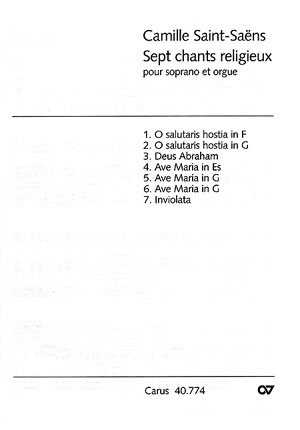 7 Chants religieux  pour soprano et orgue