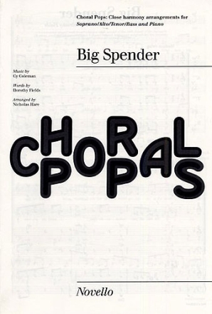 Big Spender for mixed chorus and piano score