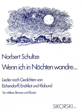 Wenn ich in Nchten wandre fr mittlere Stimme und Klavier