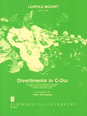 Divertimento C-Dur fr Horn in C (Viola, Klarinette, Trompete), Violine (Flte) Klavier (Cembalo) und Bc ad lib,  Partitur und Stimmen