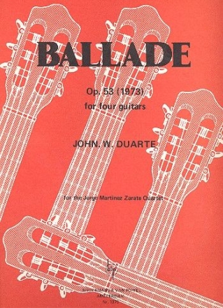 BALLADE OP.53 FOR 4 GUITARS SCORE AND PARTS