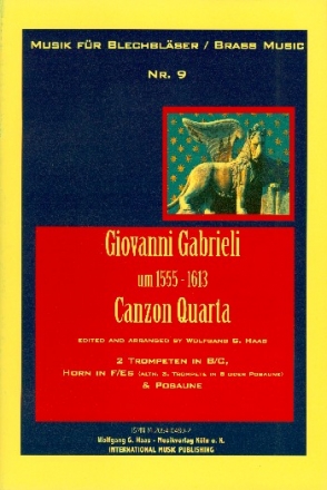 Canzon quarta fr 2 Trompeten (B/C), Horn in F/Es (Trompete, Posaune) und Posaune